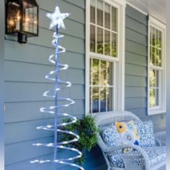 Ousheng Outdoor spiral Christmas tree Warm white te 5 ft.WS-1-3#32 - Picture 1 of 5